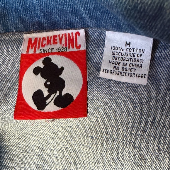 Vintage Mickey Inc 1928 Walt Disney World Button Up Denim Cotton Jacket medium - Picture 6 of 6